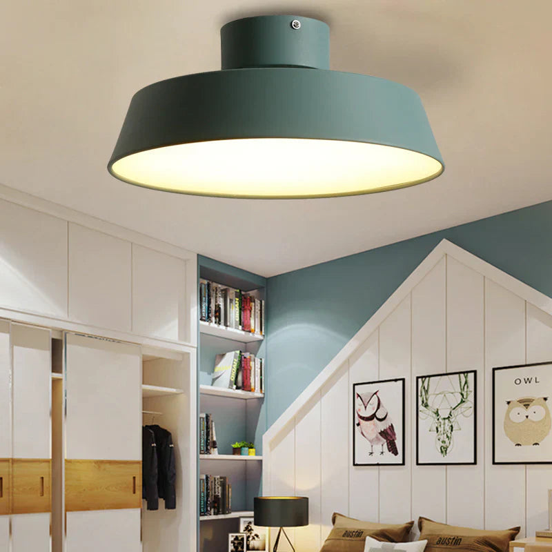 Nordisch | Schlichte Runde LED Lampe Decke