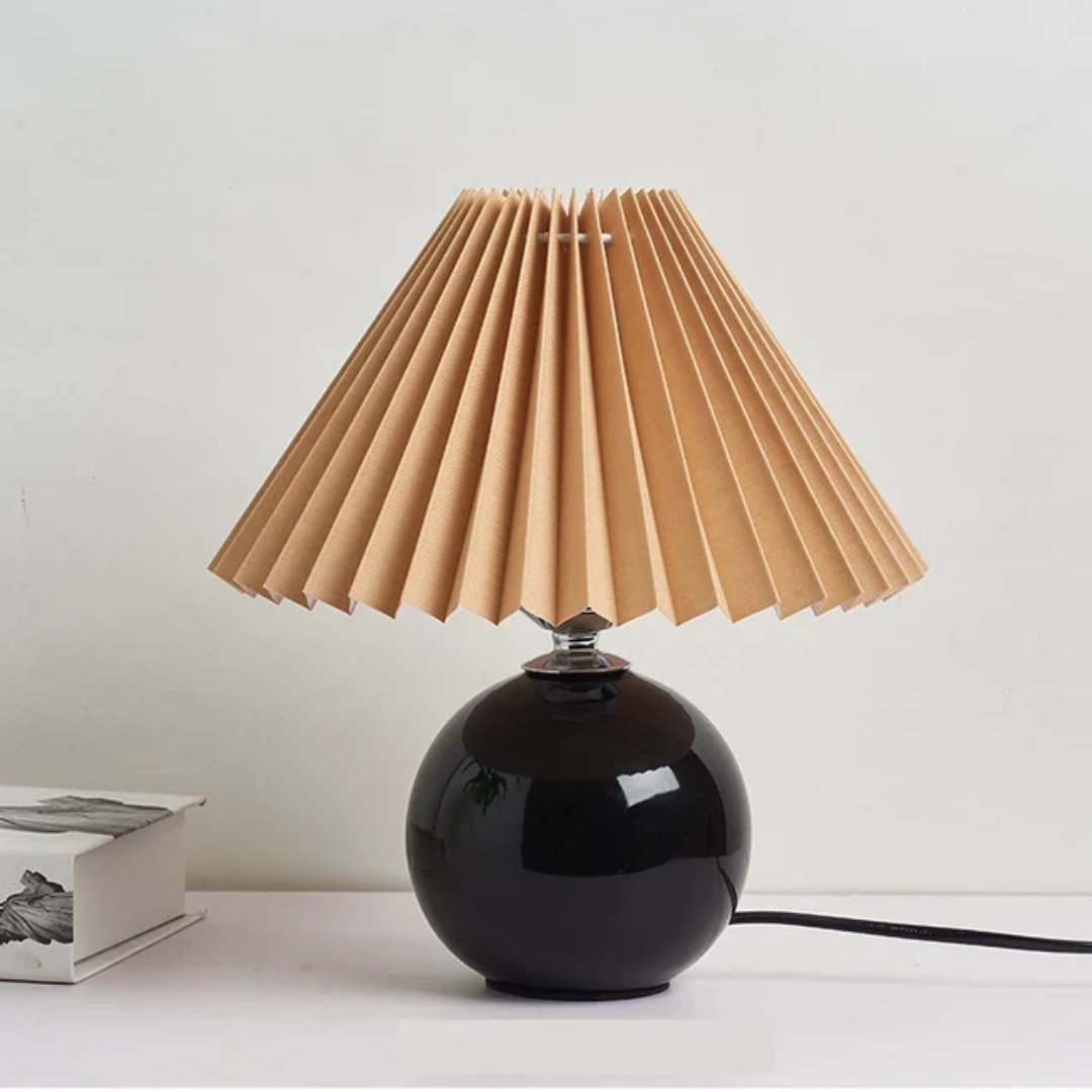 Antik Tischlampe | Metall Glas