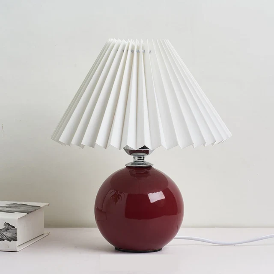 Antik Tischlampe | Metall Glas