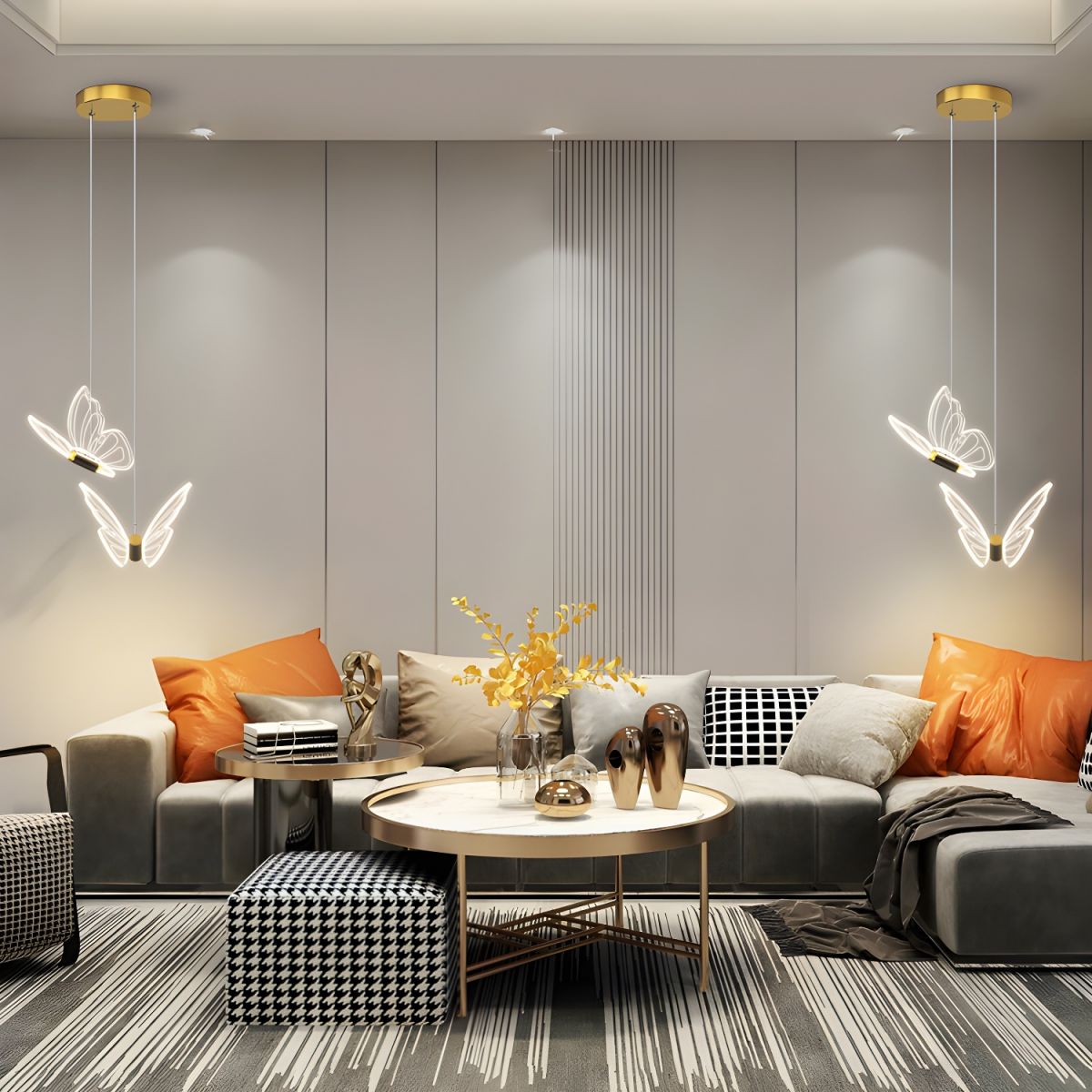 Fluvia | LED-Pendelleuchte in Schmetterlingsform