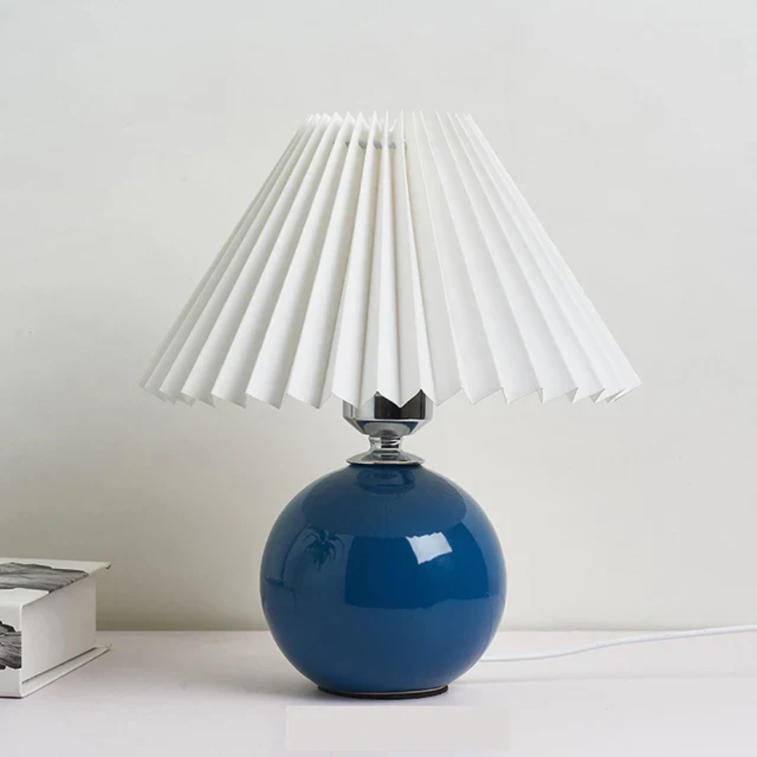 Antik Tischlampe | Metall Glas