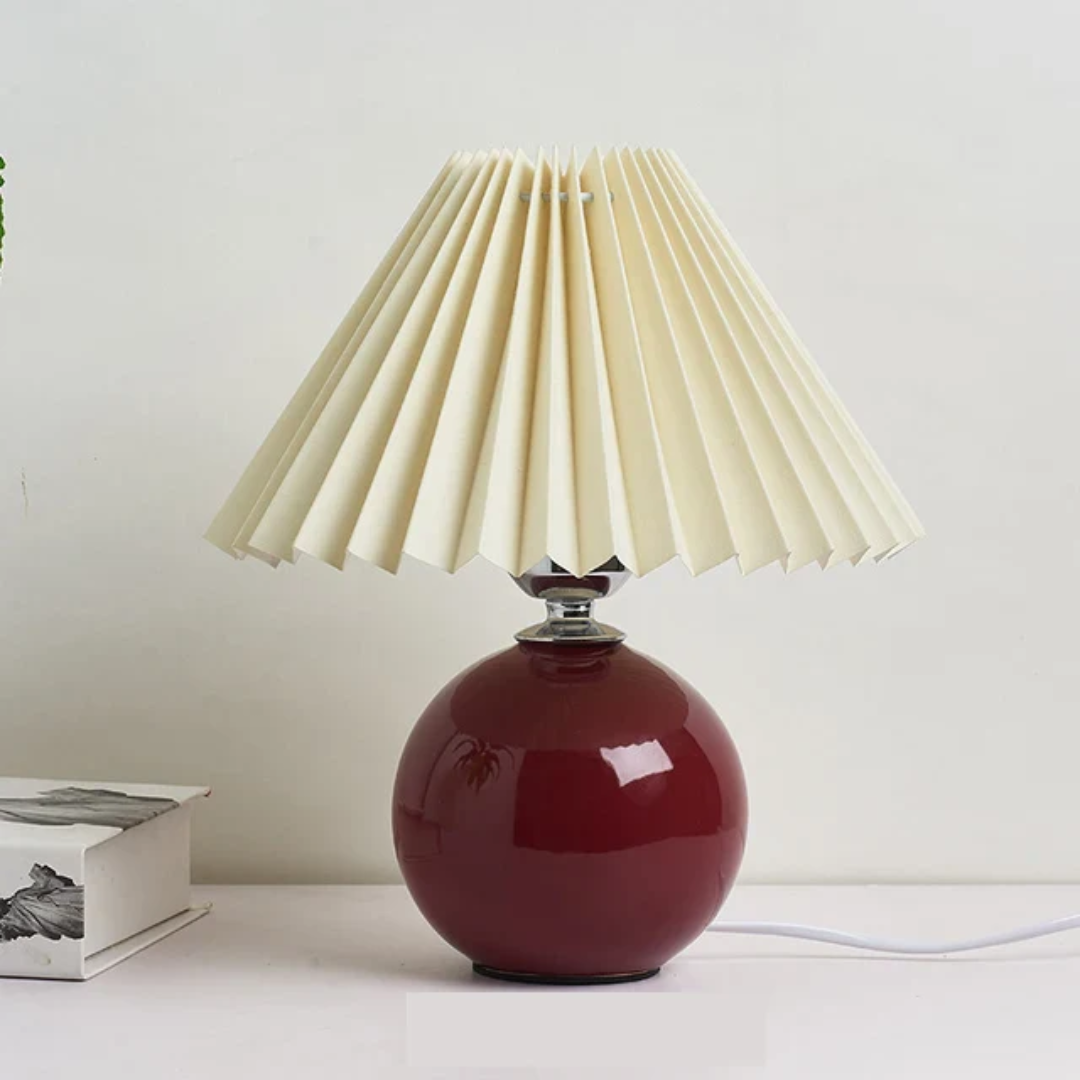Antik Tischlampe | Metall Glas