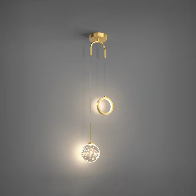 Ceyra | Pendelleuchte im Kristall-Halbkugel-Design