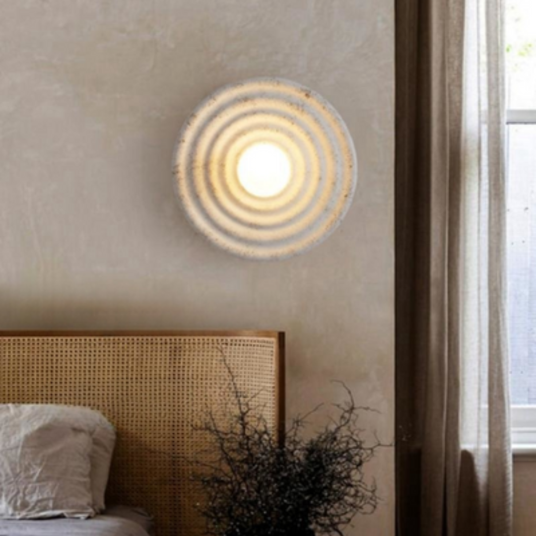 Kiyo | Wabi-Sabi Wandlampe Rundform