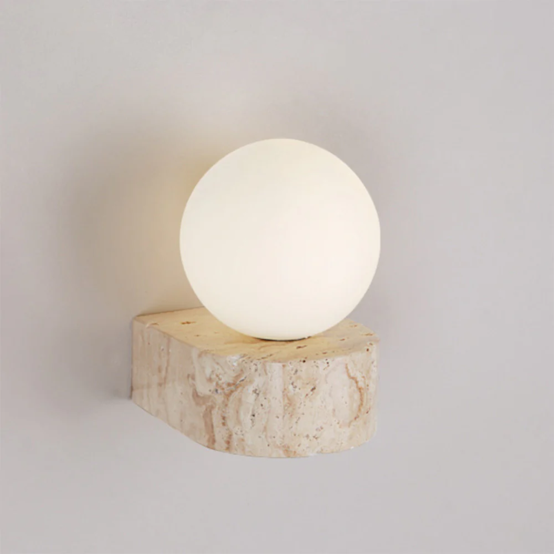 Noa | Glas Wandlampe Rund