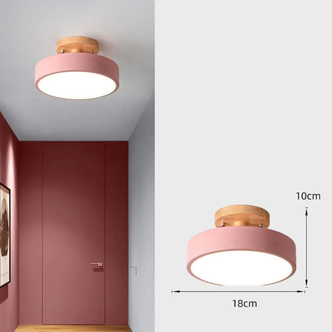 Nordis | LED-Deckenleuchte mit Holzrahmen