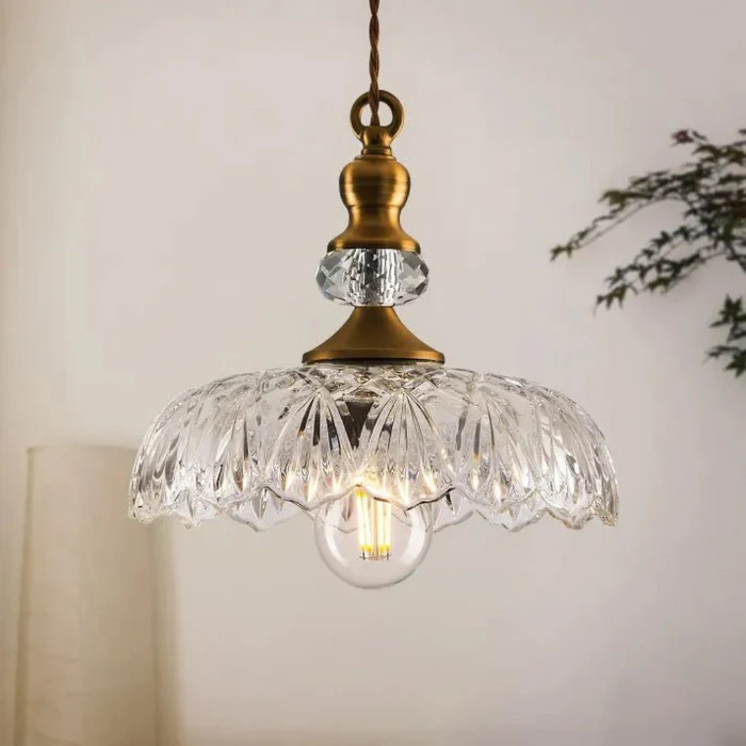 Retro Glas Lampe | Vintage Deckenleuchte