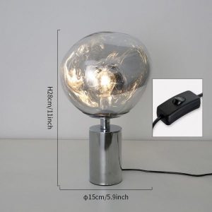 Alviana | Kugel Tischlampe mit Glanzoptik