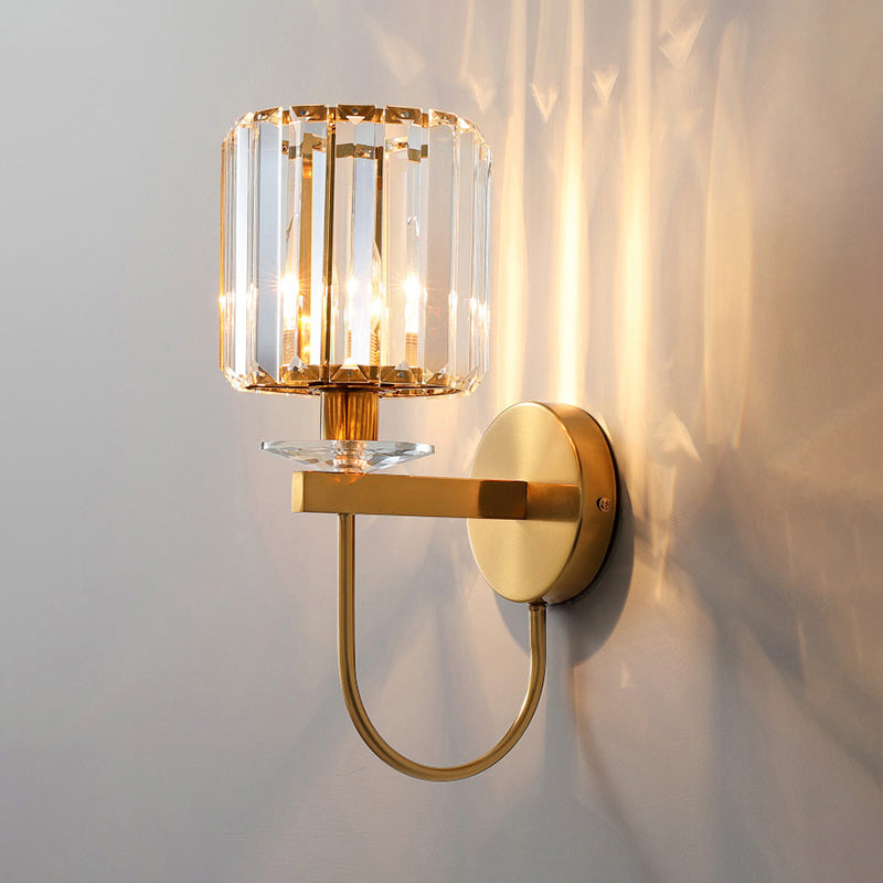 Clarisso | Wandleuchte aus Kristallglas und Messing
