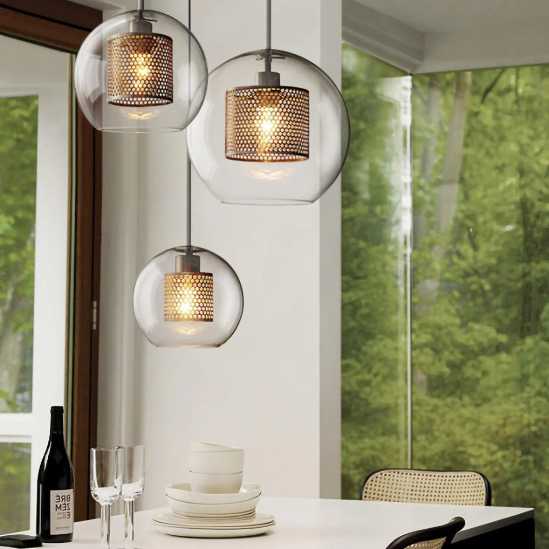Moderne Glas Hängelampe | Pendelleuchte für Esszimmer und Küche