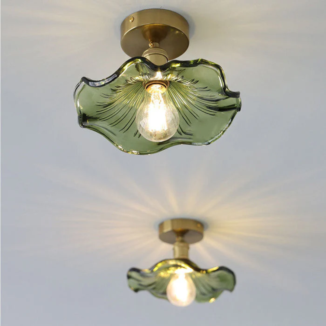 Eloria – Glas-Deckenleuchte in Blütenform