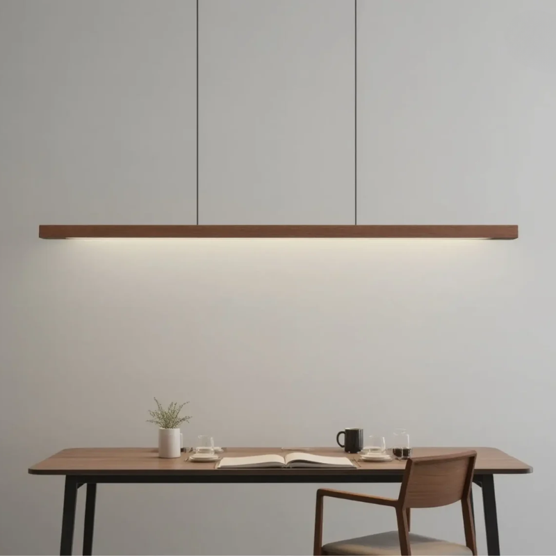 Cedira | Pendelleuchte im Holzleisten-Design