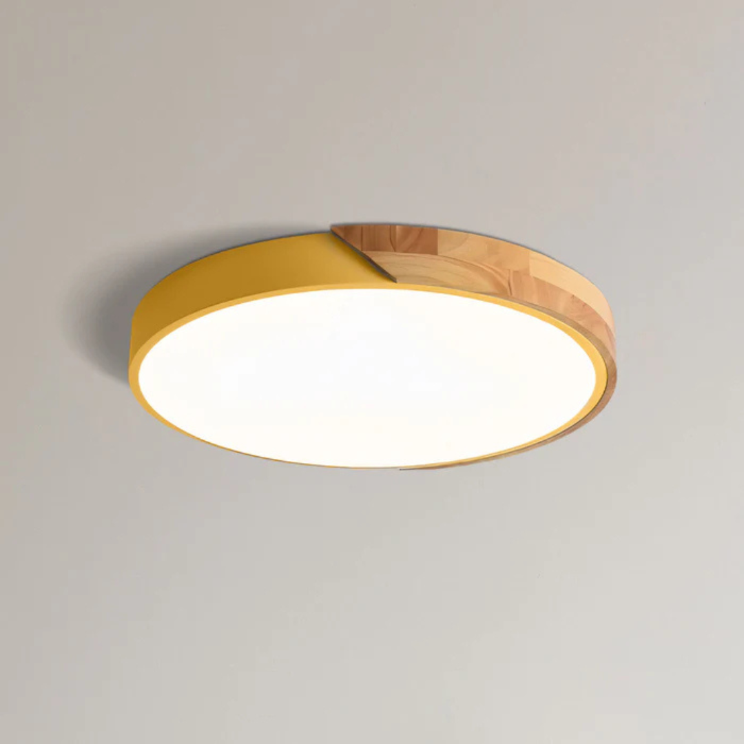 Avela | LED Deckenleuchte rund aus Holz