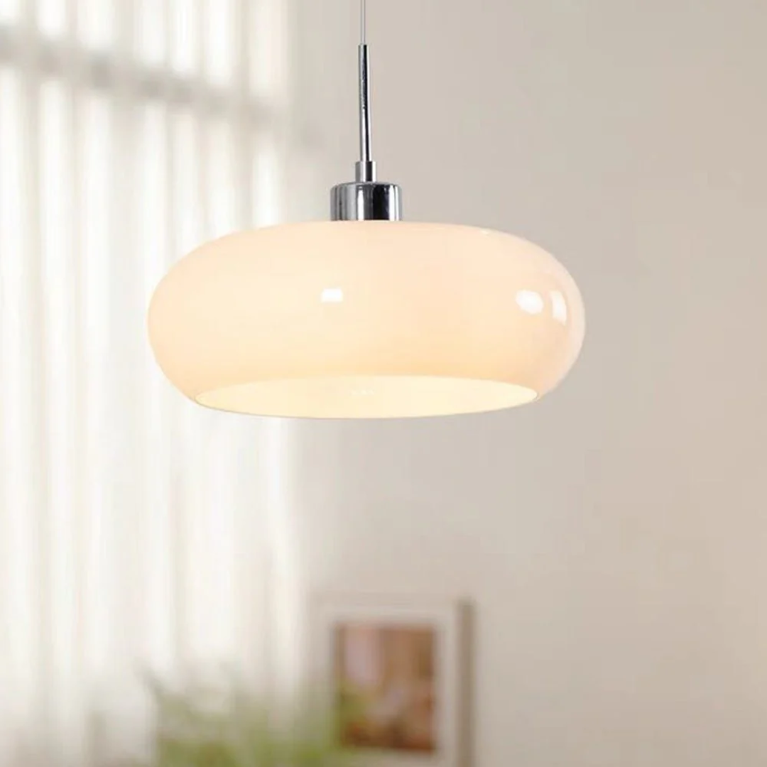 Liora | Glas Hängeleuchte Kugelform Donut Design