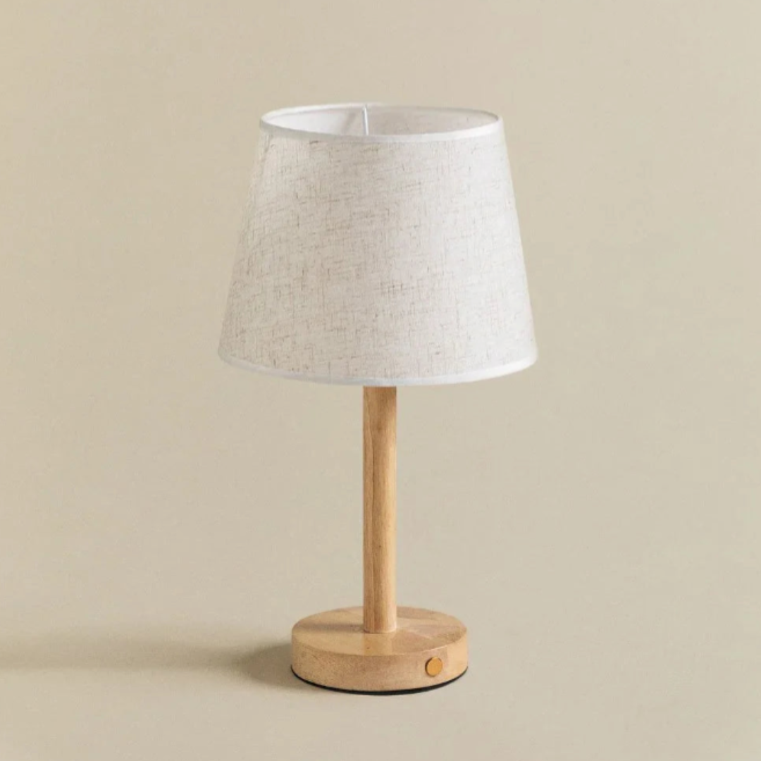 Kabellose Holz-Tischlampe | LED-Innenbeleuchtung