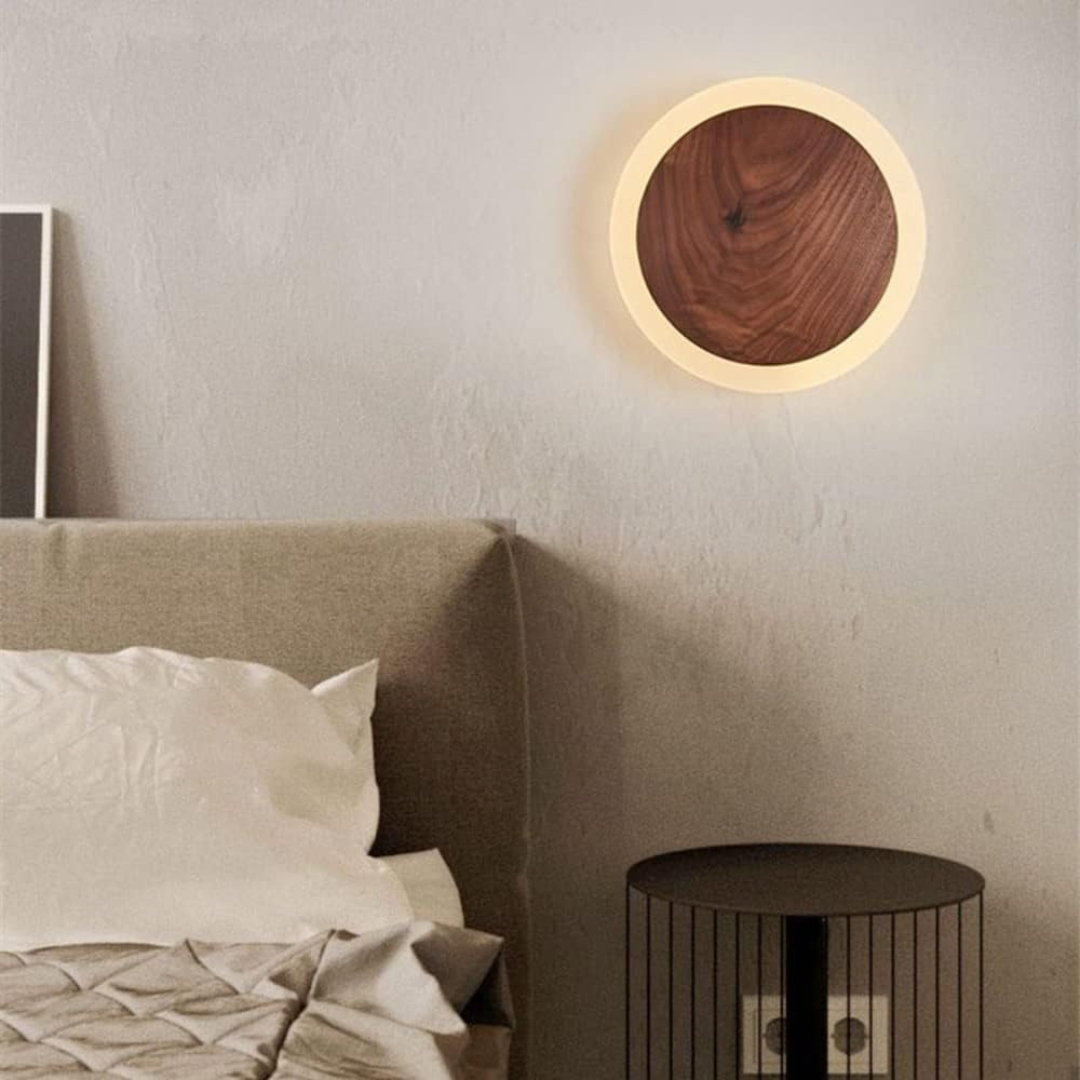 LED-Wandleuchte aus Holz | Skandinavisches Design