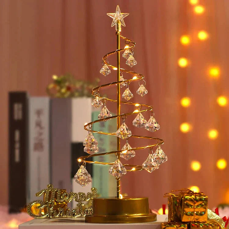 Crystava | LED Kristall Weihnachtsbaum Deko Lampe