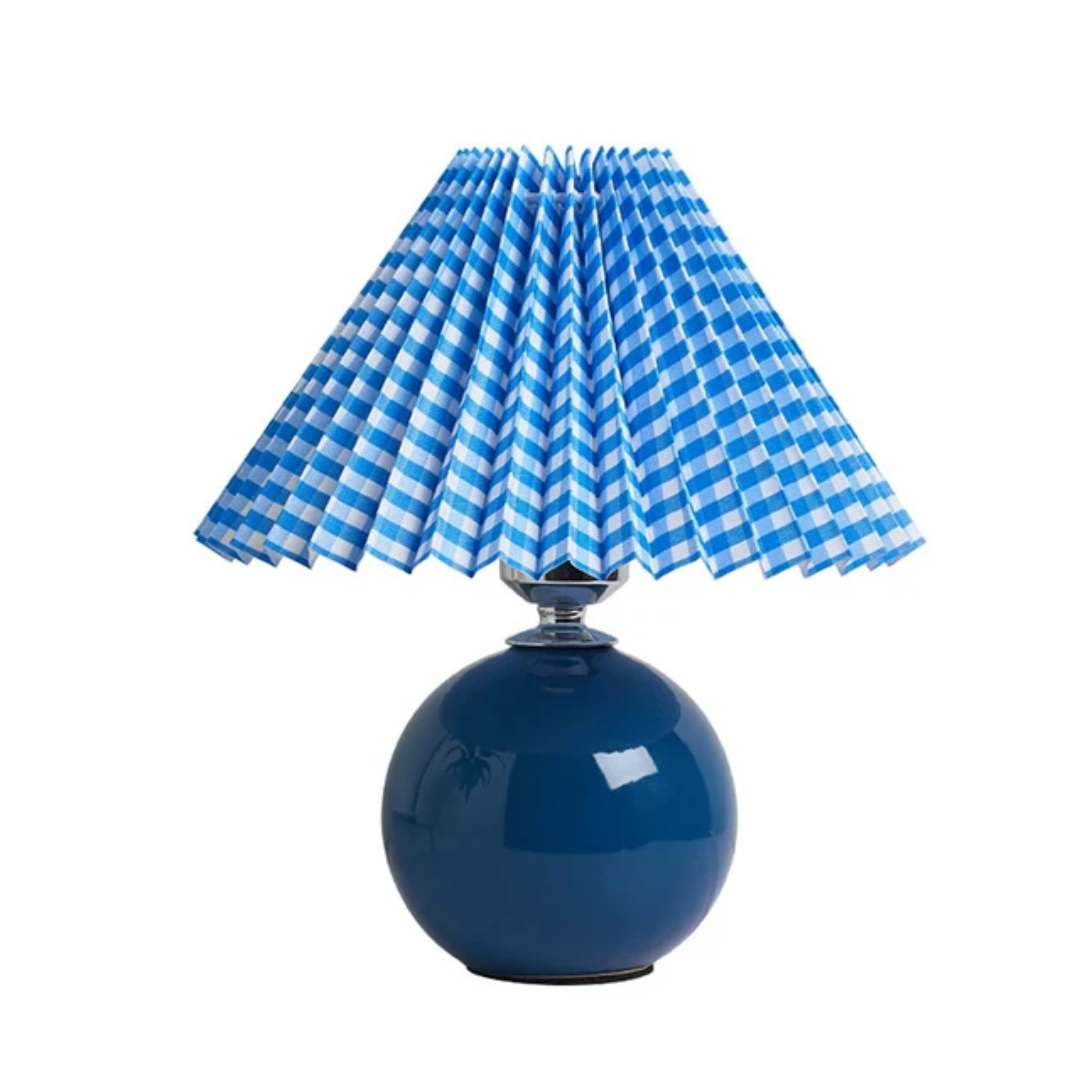 Antik Tischlampe | Metall Glas