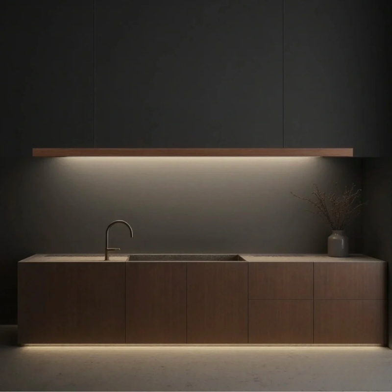 Cedira | Pendelleuchte im Holzleisten-Design