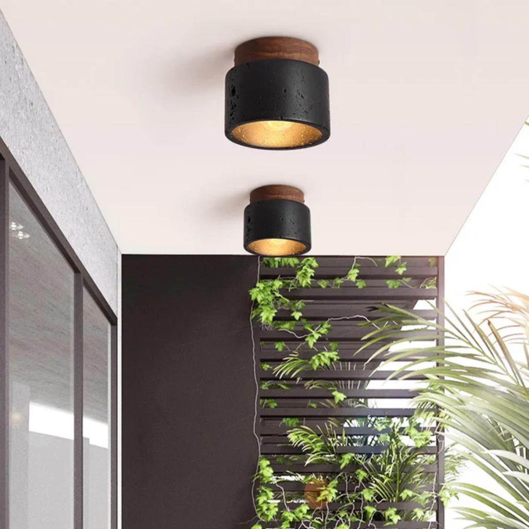 Auri | Deckenleuchte mit Steinoptik