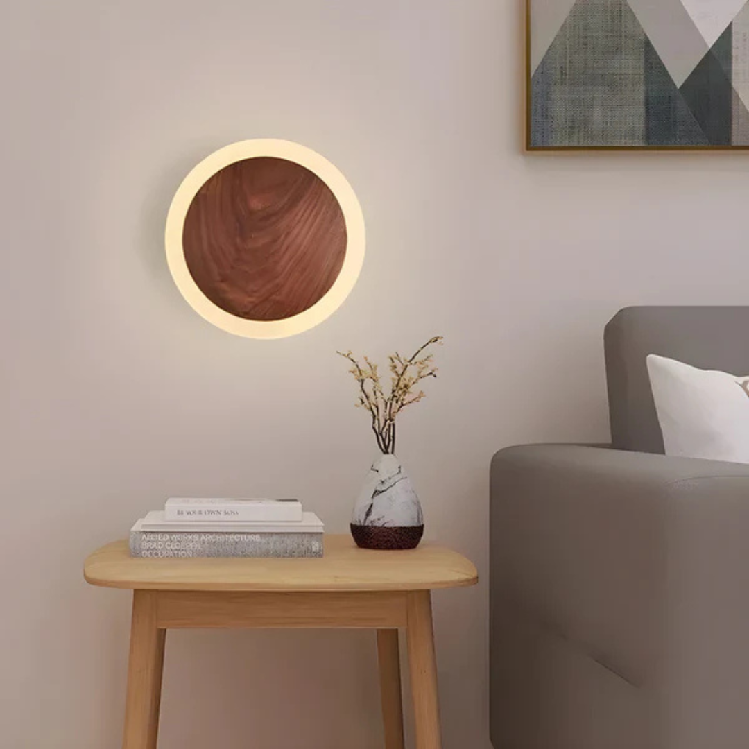 LED-Wandleuchte aus Holz | Skandinavisches Design