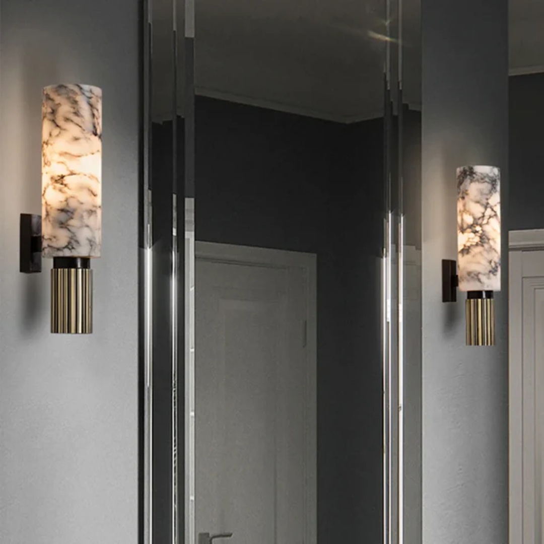 Led Wandleuchte | Marmor Optik Zylinder