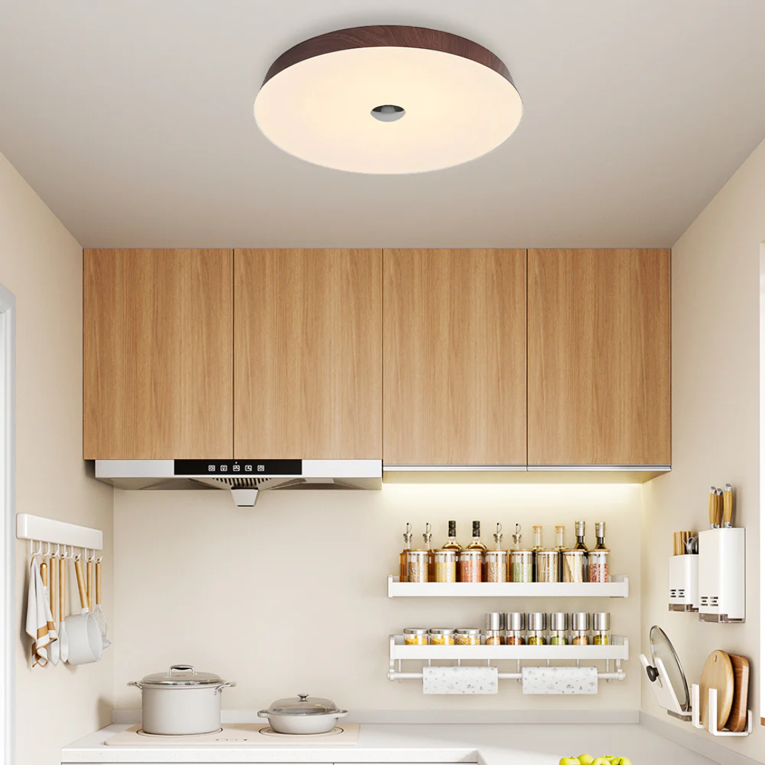 Terra | Holzmaserung Runde LED-Deckenleuchte