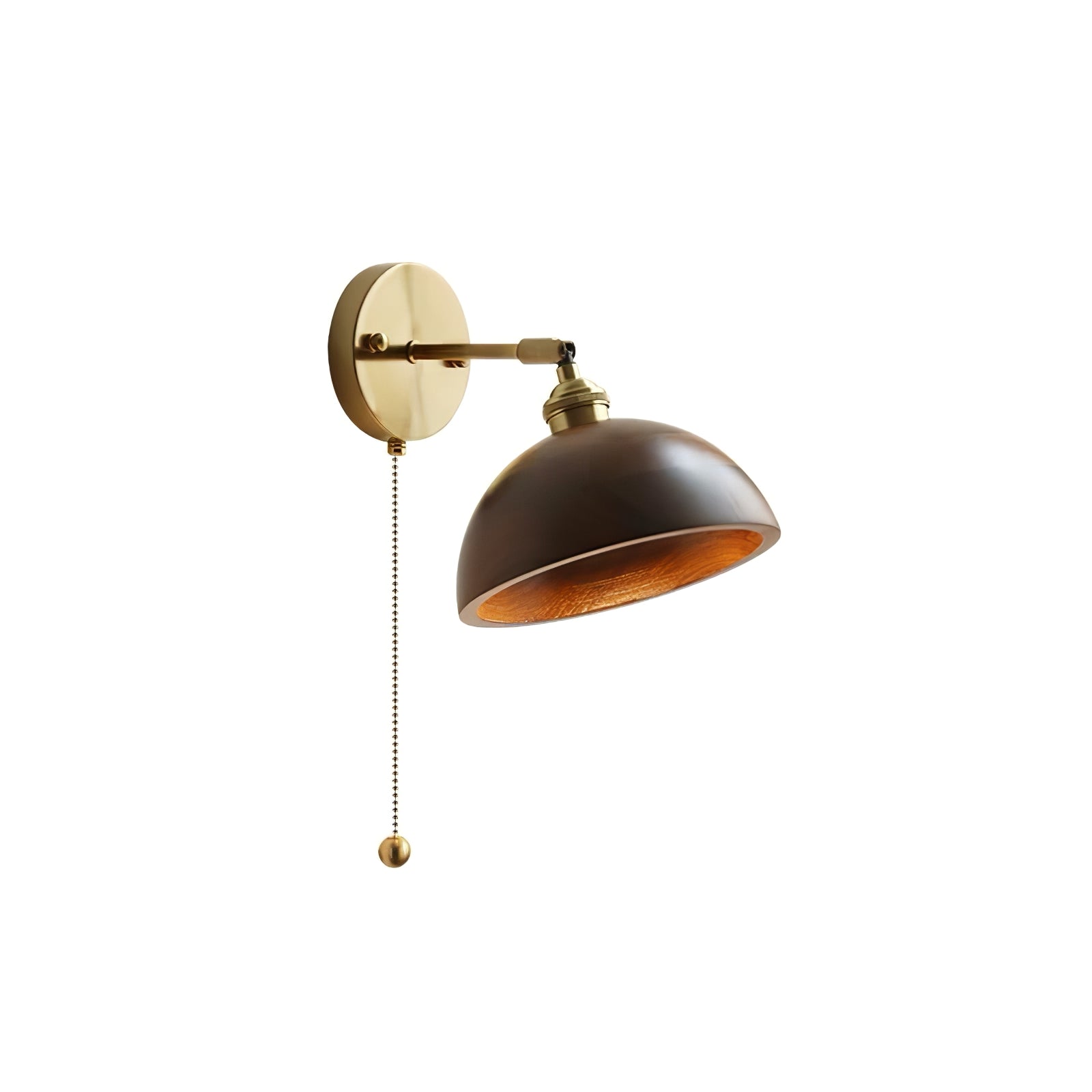 Nora | Skandinavische Walnuss Holz-Wandlampe