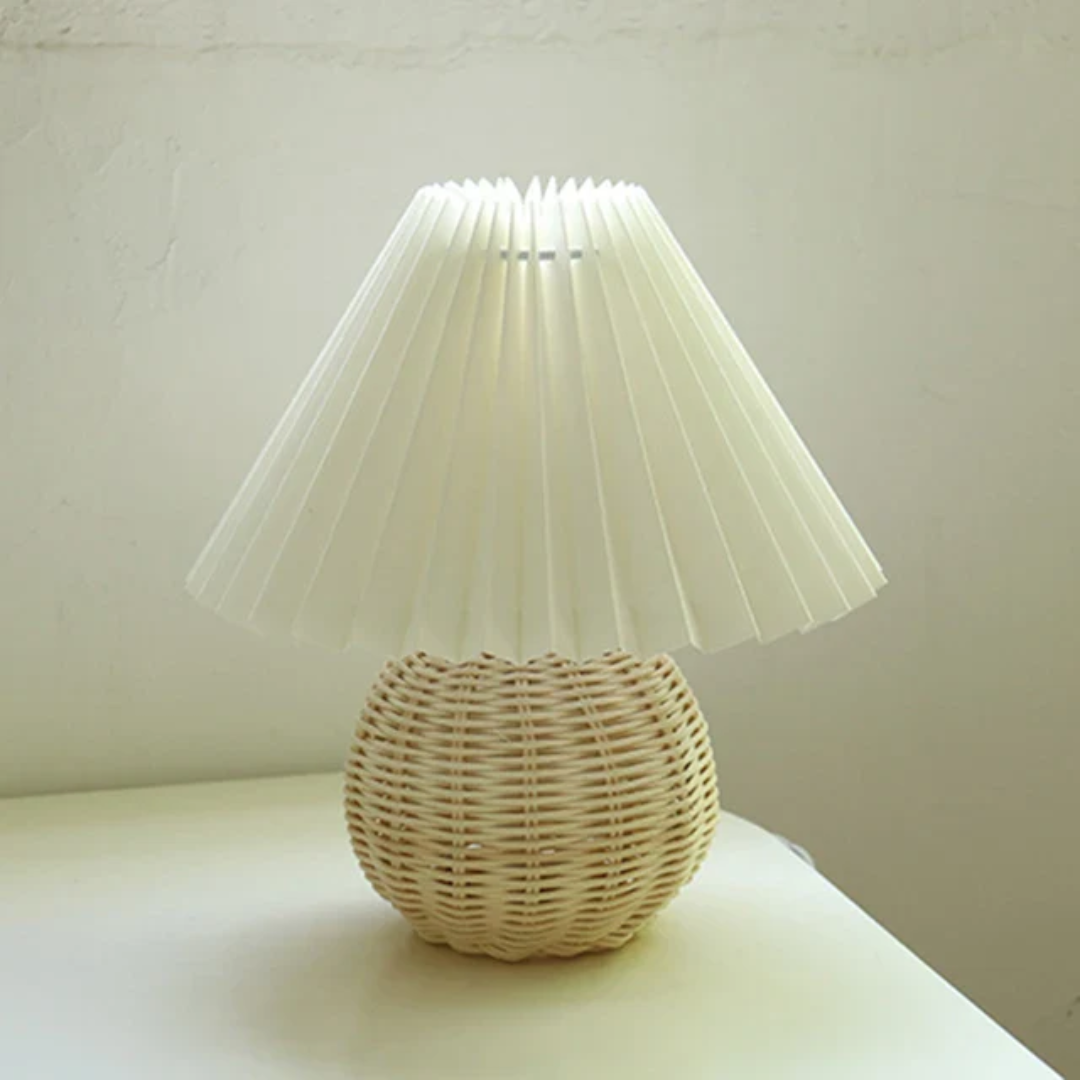 Antik Tischlampe | Metall Glas