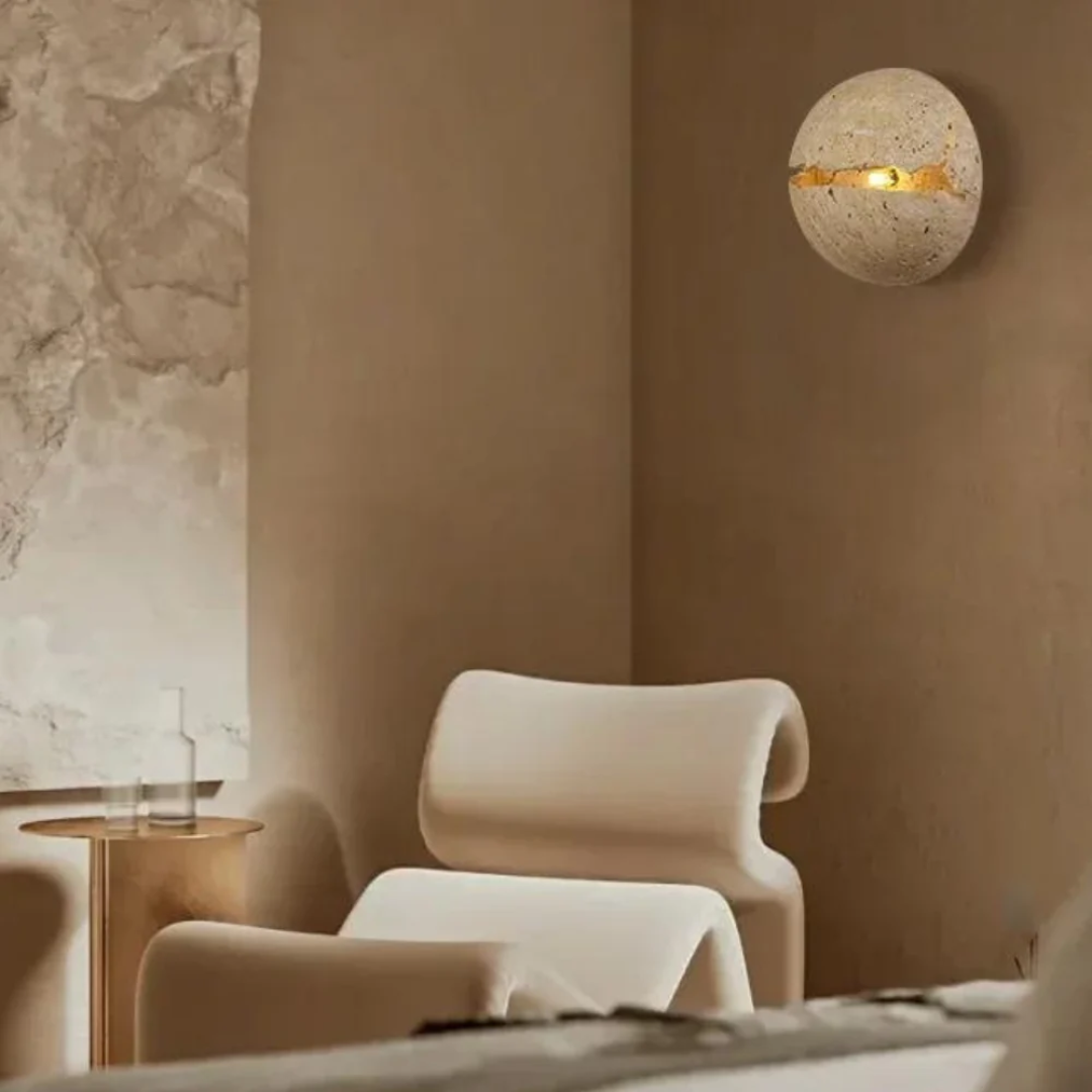Calira | Wandlampe aus echtem Stein