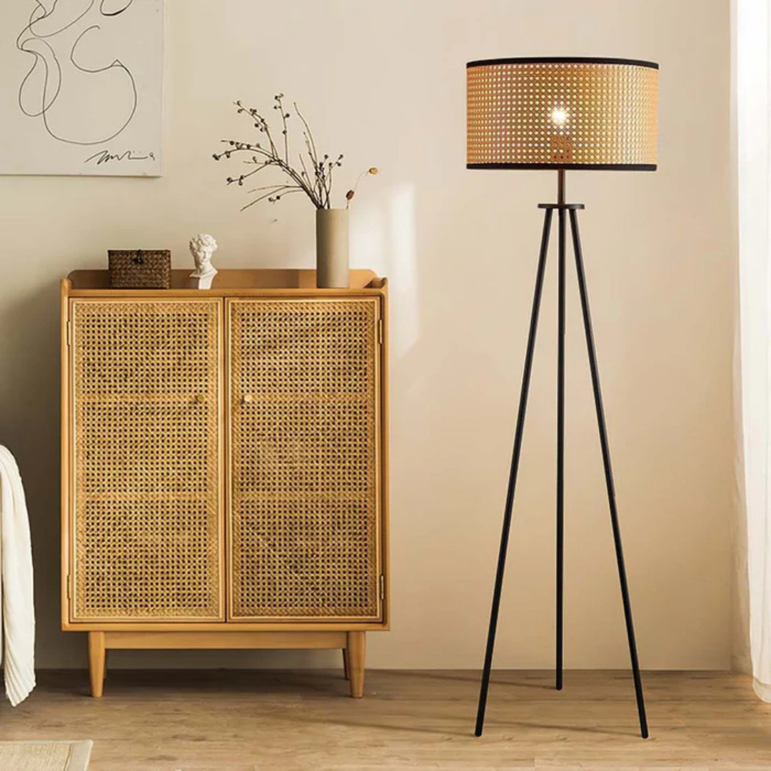 Vloerlamp | Stehlampe für Wohnzimmer mit Dreibein-Gestell