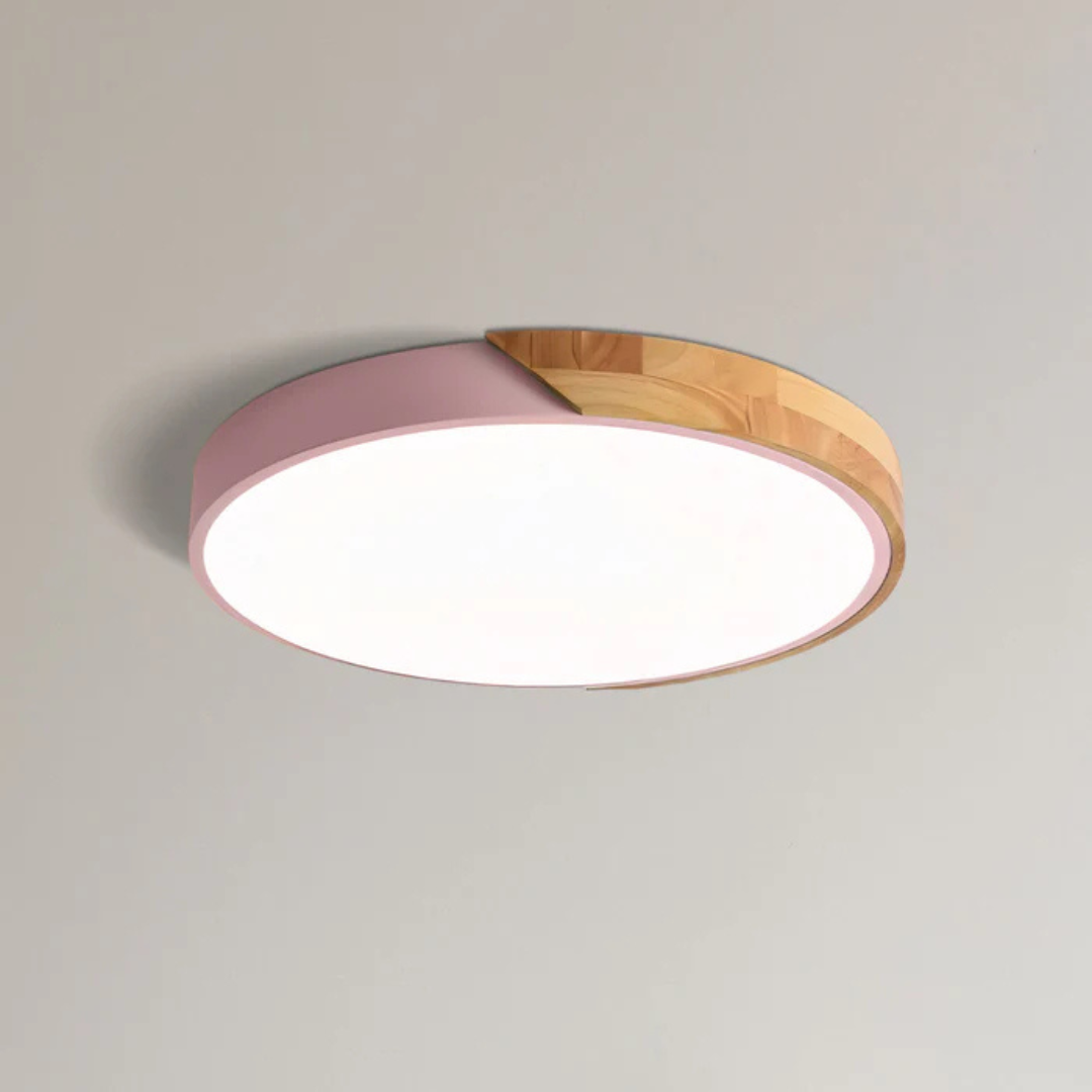 Avela | LED Deckenleuchte rund aus Holz