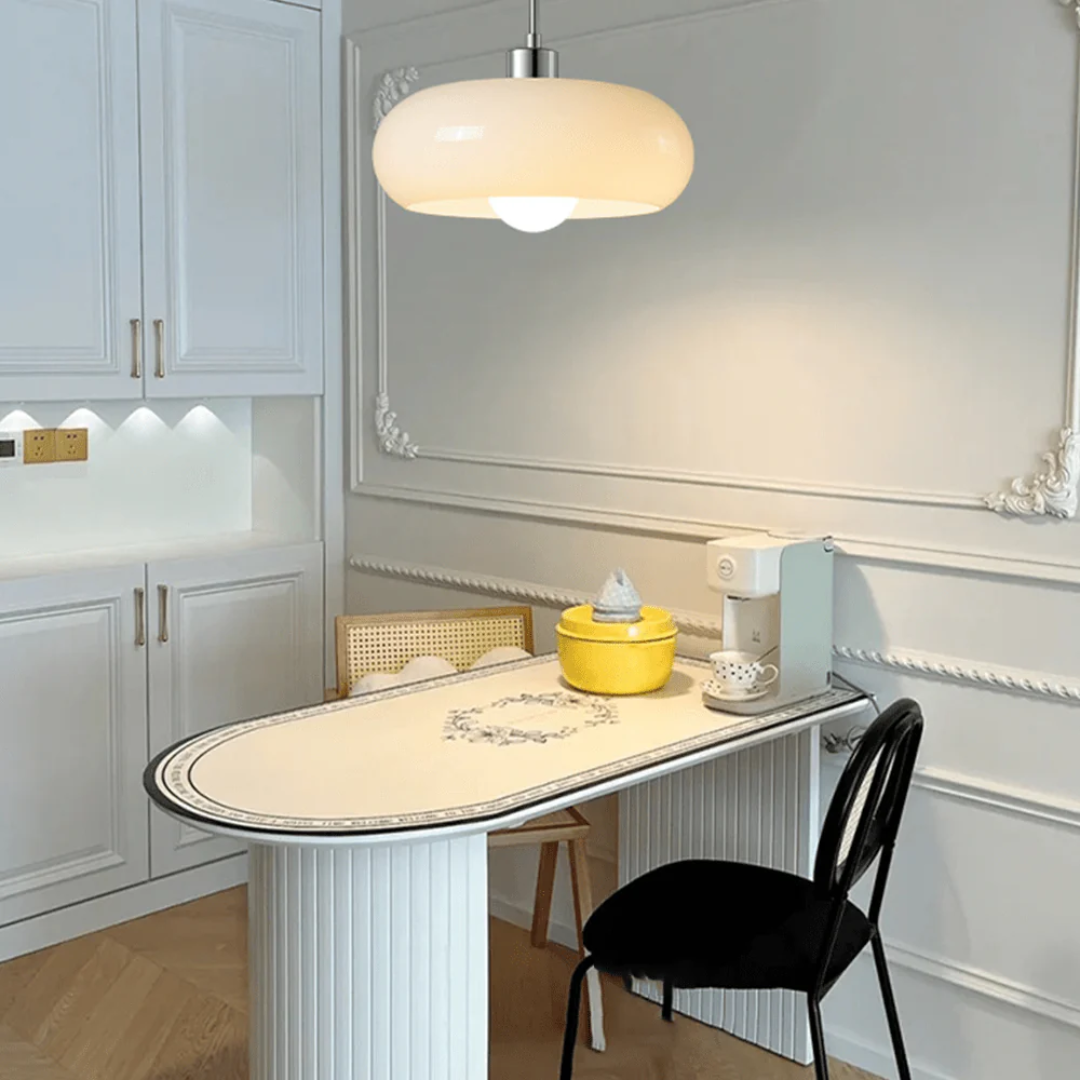 Liora | Glas Hängeleuchte Kugelform Donut Design