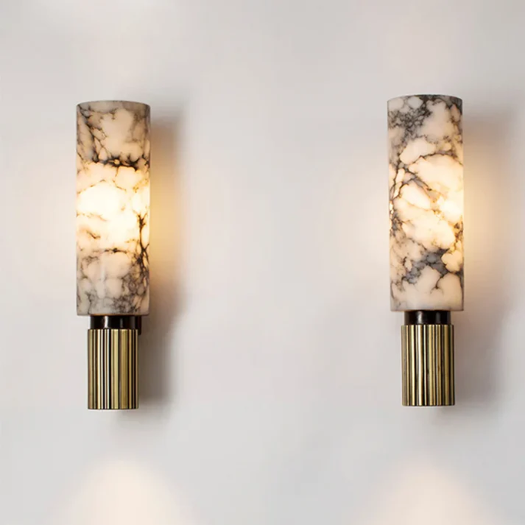 Led Wandleuchte | Marmor Optik Zylinder