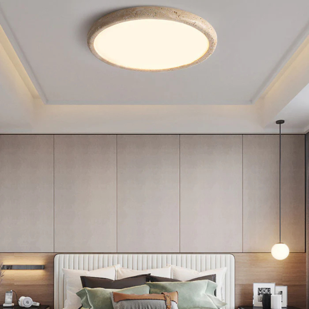 LED-Deckenleuchte aus Naturstein | Moderne Innenbeleuchtung