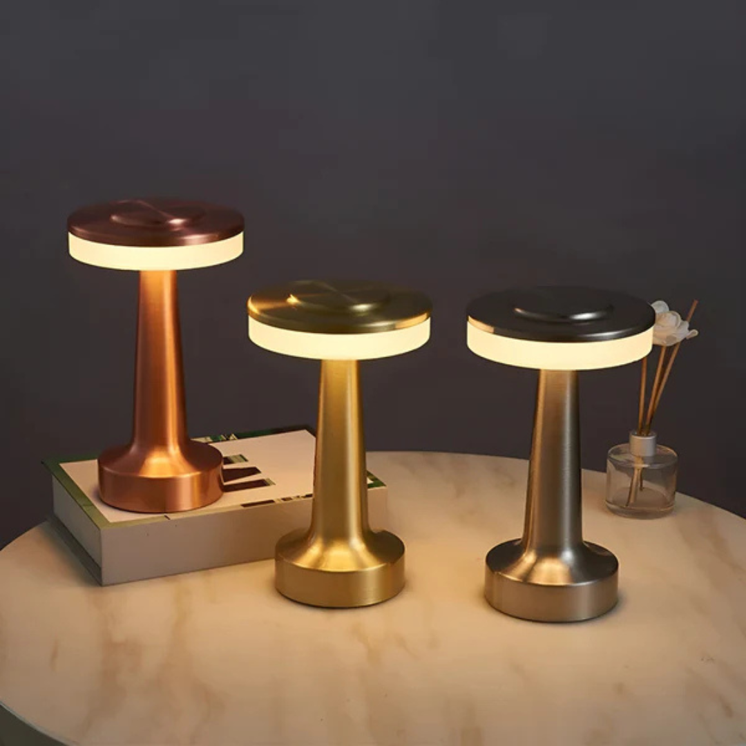 LED Tischleuchte | Kabellose, wiederaufladbare Lampe für Zuhause