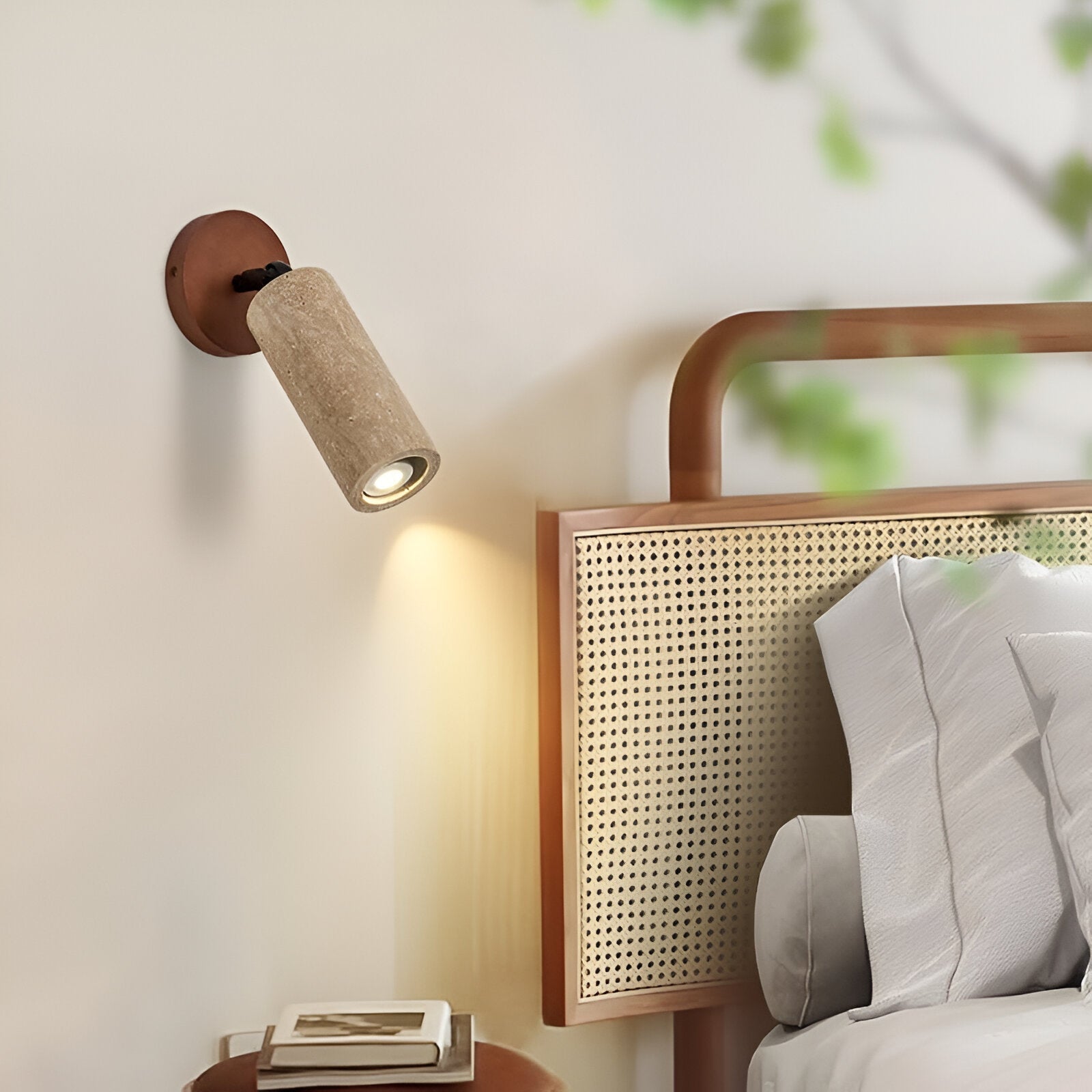 Travertin | Holz Verstellbare LED Wand- und Deckenleuchte