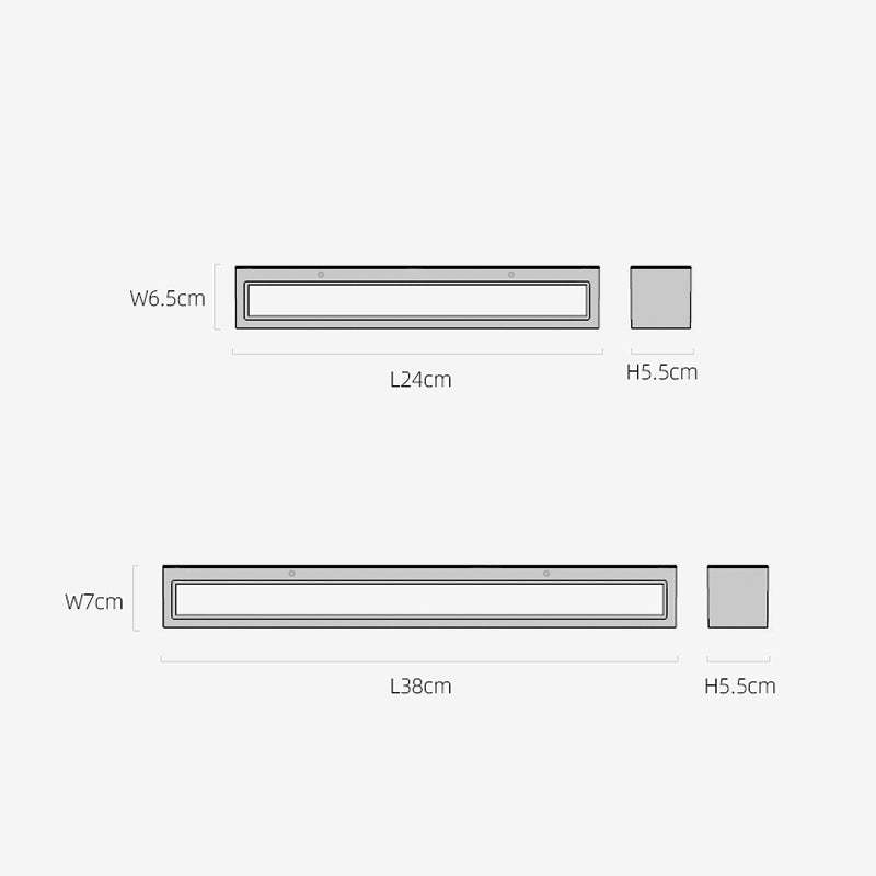 Alvian | Rechteckige LED Wandleuchte