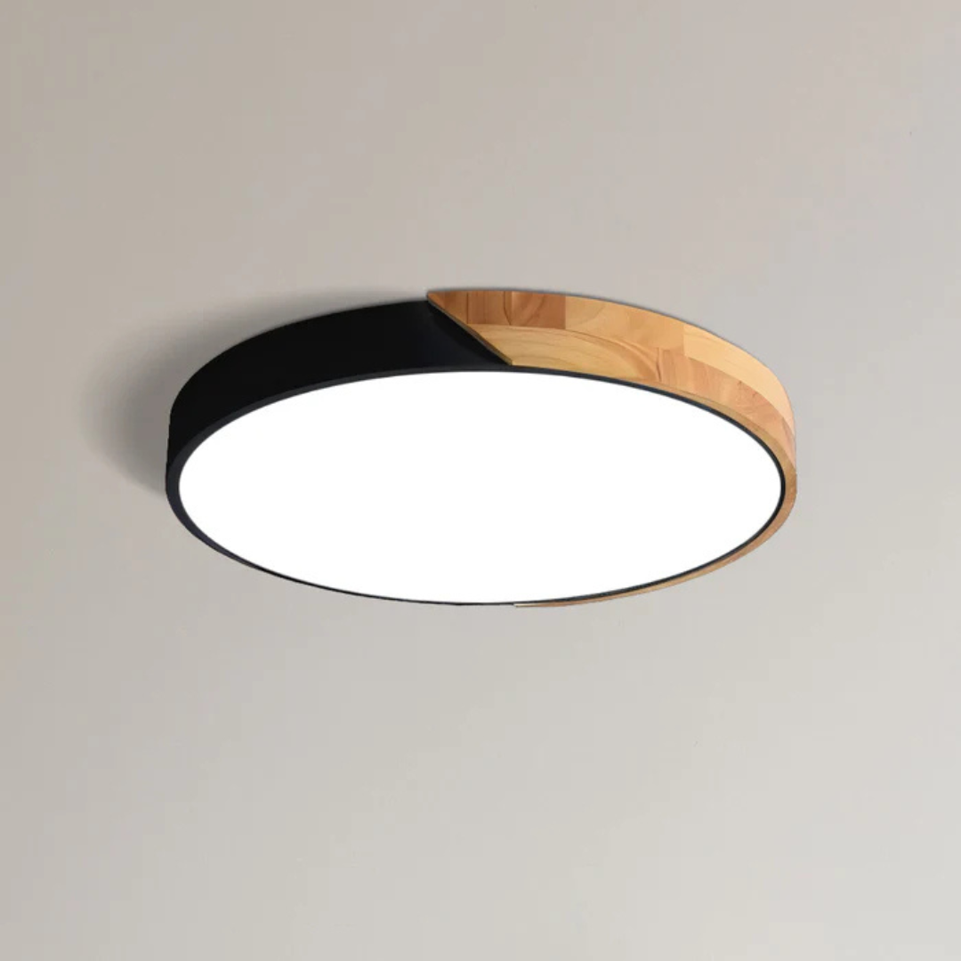 Avela | LED Deckenleuchte rund aus Holz