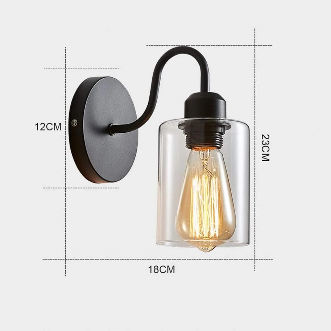 Vento | Minimalistische Schwarze Wandlampe