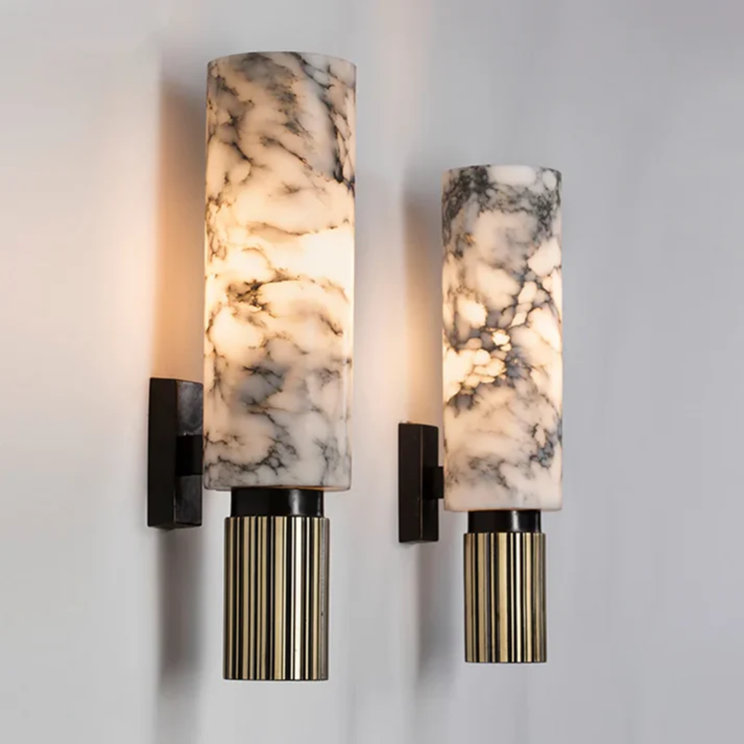 Led Wandleuchte | Marmor Optik Zylinder