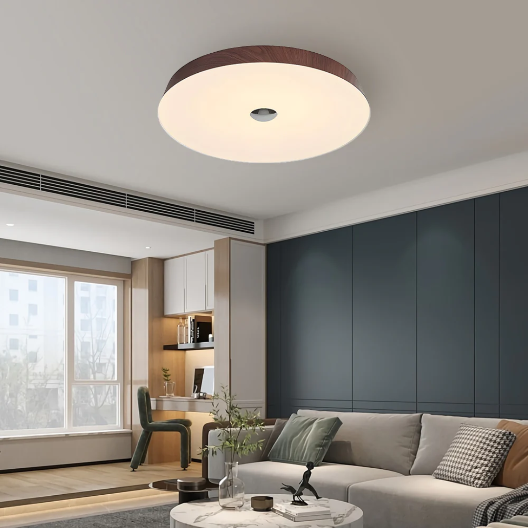 Terra | Holzmaserung Runde LED-Deckenleuchte