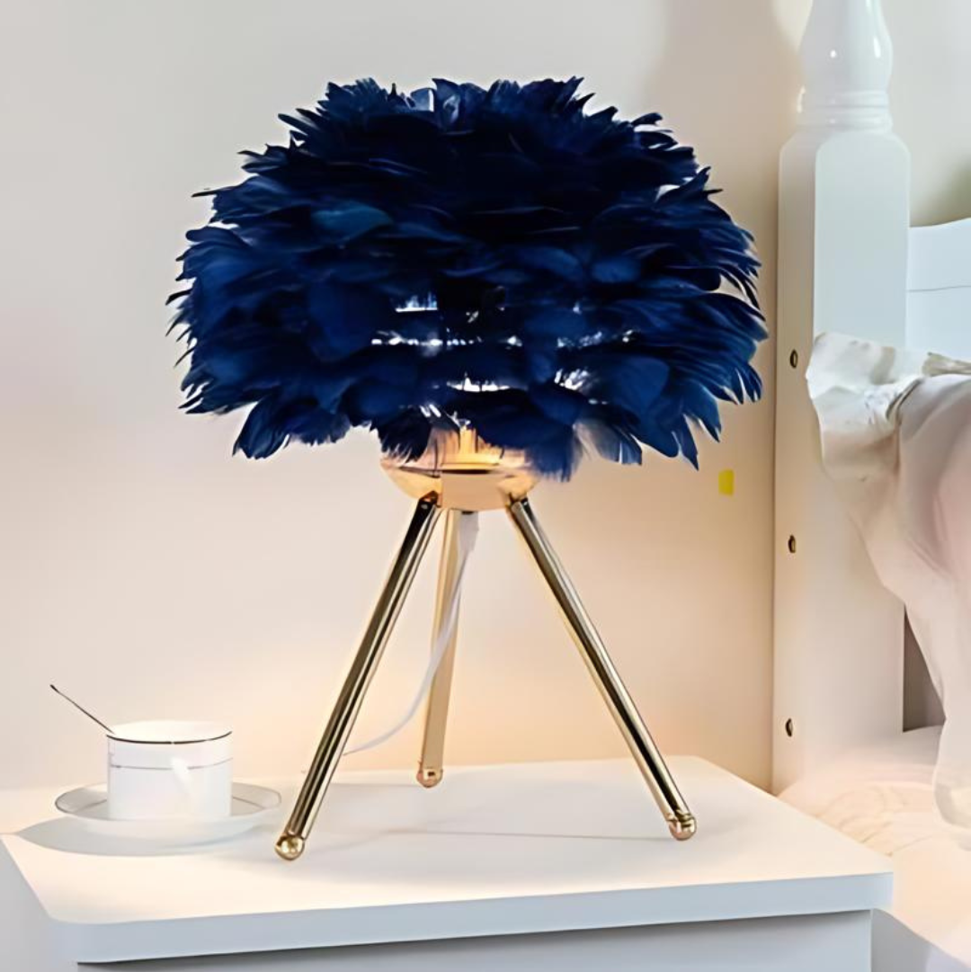 Lunara | Tischlampe mit Federschirm
