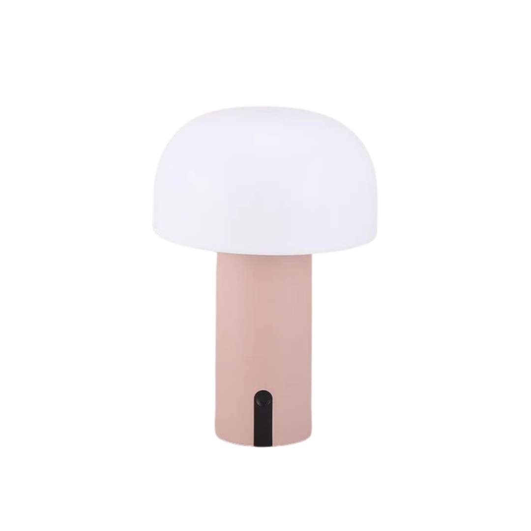 LED Lampe | Paddenstoel Design Tischlampe aus Holzoptik