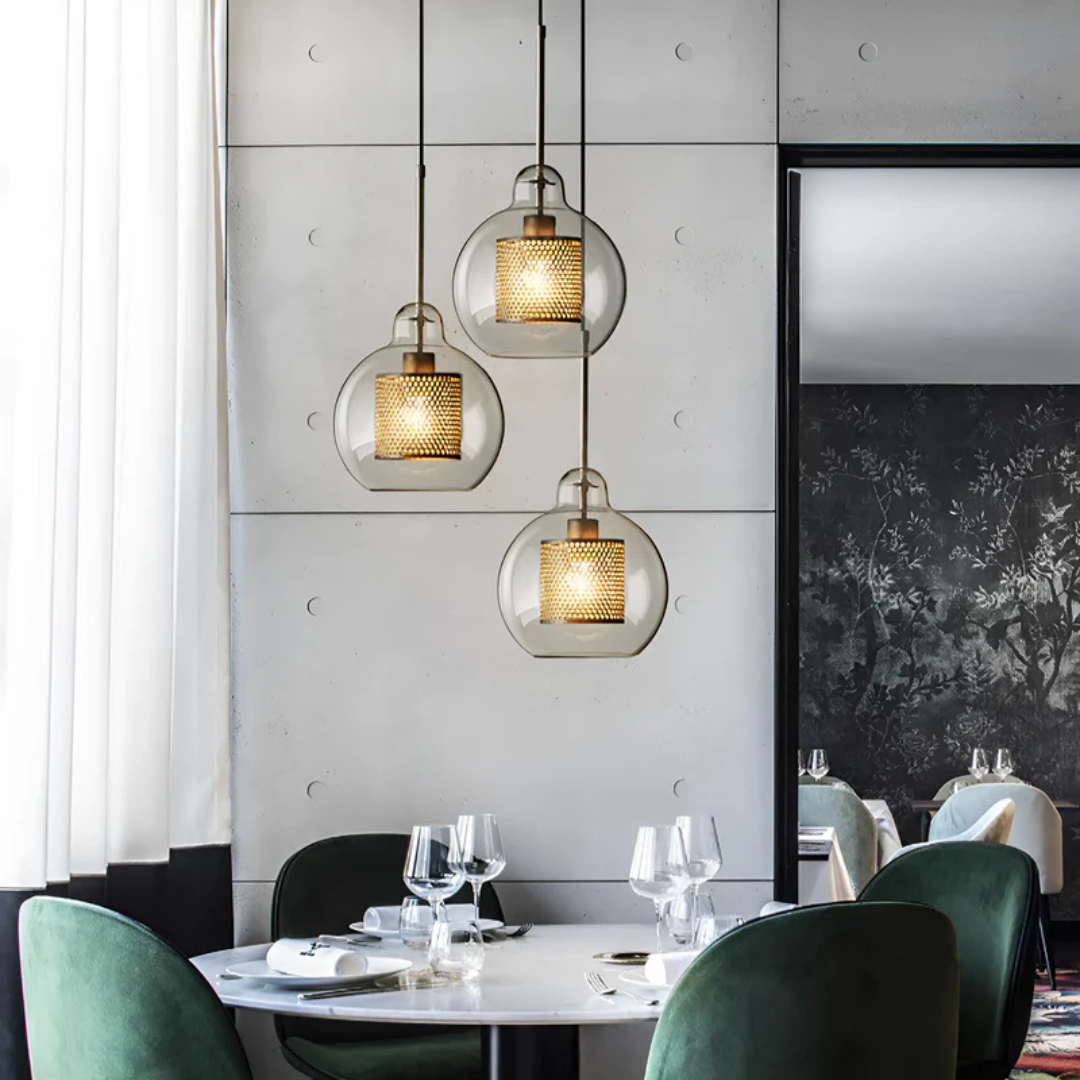 Moderne Glas Hängelampe | Pendelleuchte für Esszimmer und Küche