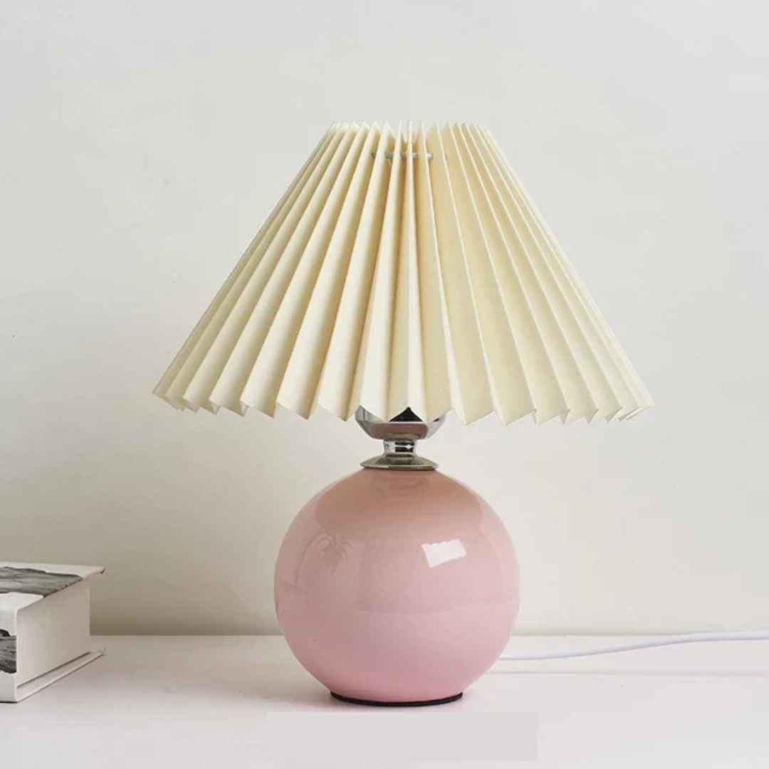 Antik Tischlampe | Metall Glas