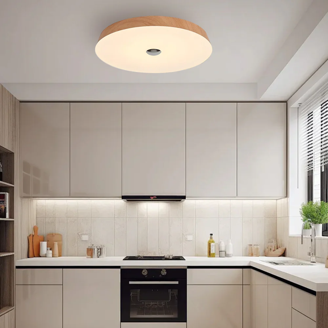 Terra | Holzmaserung Runde LED-Deckenleuchte