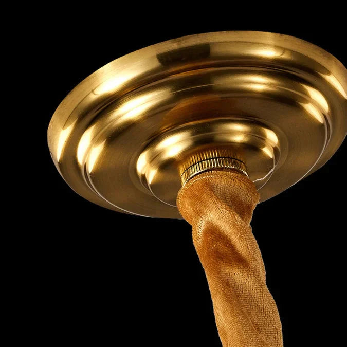Valmira | Kristall Hängeleuchte mit Goldakzenten