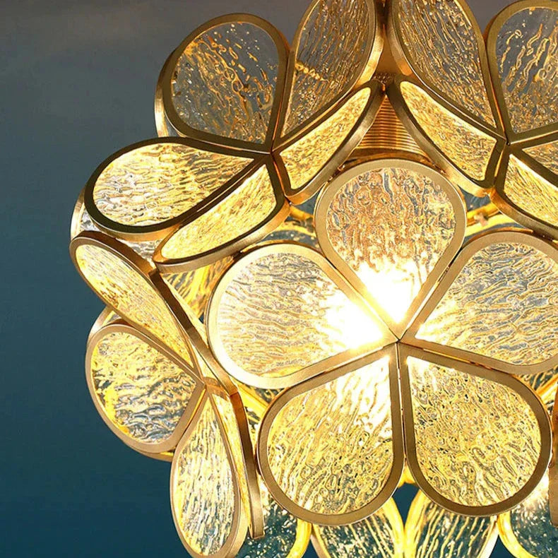 Blütenform | Glas LED Pendelleuchte