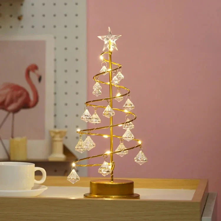 Crystava | LED Kristall Weihnachtsbaum Deko Lampe
